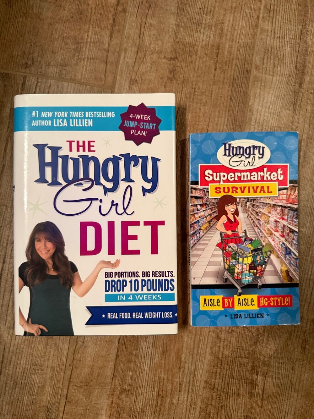 Lisa Lillien Hungry Girl Diet & Supermarket Survival 2 Book Bundle Cookbook